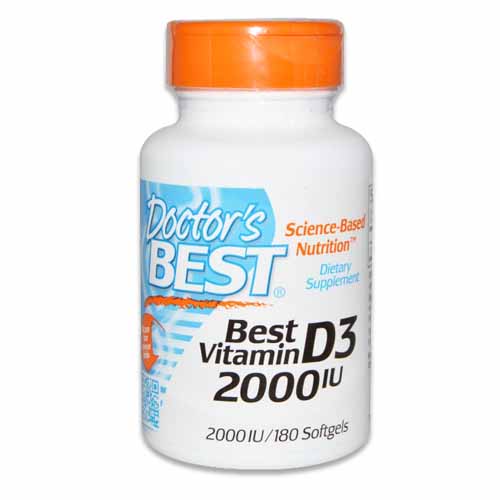 DOCTORS BEST VITAMIN D3 2,000 IU 180 sofgelovch tabliet